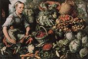 Museum national market woman with fruits, Gemuse and Geflugel